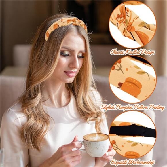 4-Piece Fall Knotted Headbands - Picture 5 of 8